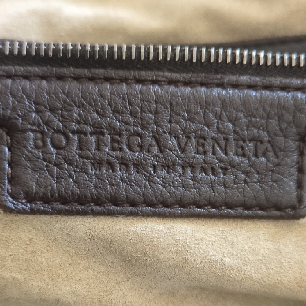 Bottega Veneta Dark Brown Intrecciato Satchel Leather Bag 👜 Purse Authentic - Picture 3 of 14